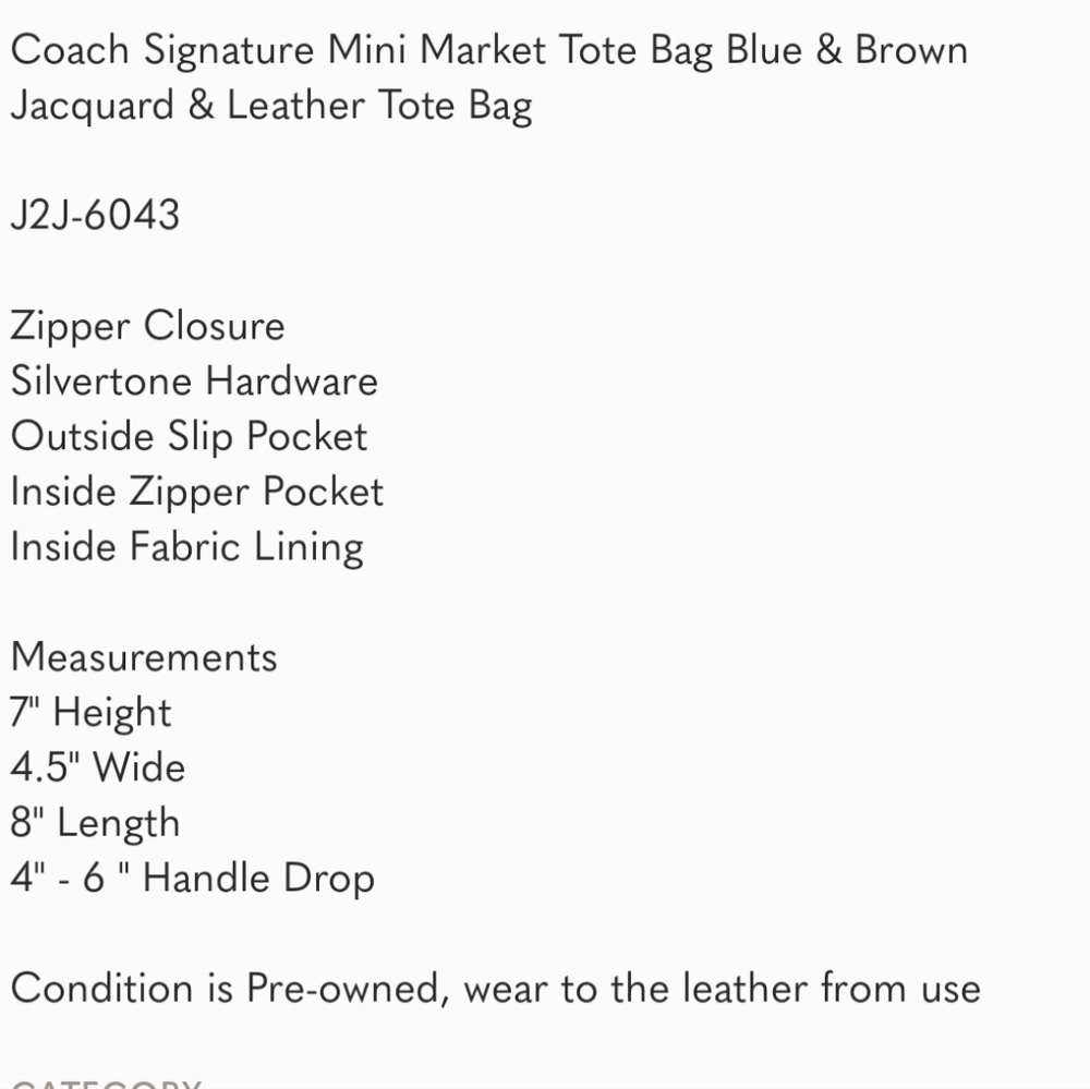 Coach East/West Gallery Black Tote BagF15146 - Picture 16 of 16